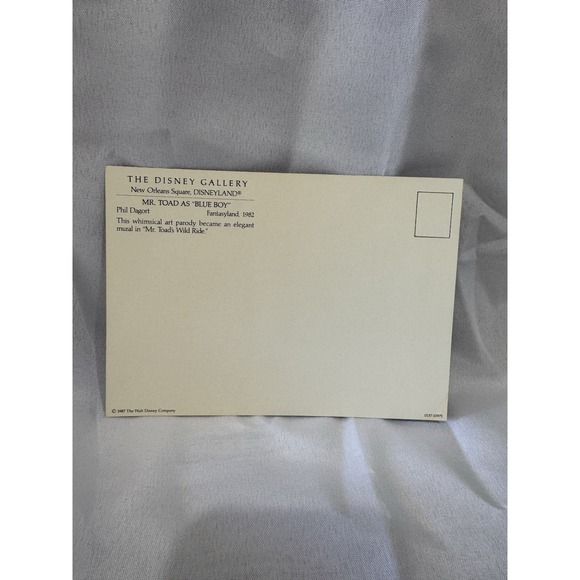 Mr. Toad Blue Boy Disneyland Gallery Art Card 1982 Framed Mr Toad's Wild ride - Picture 5 of 16